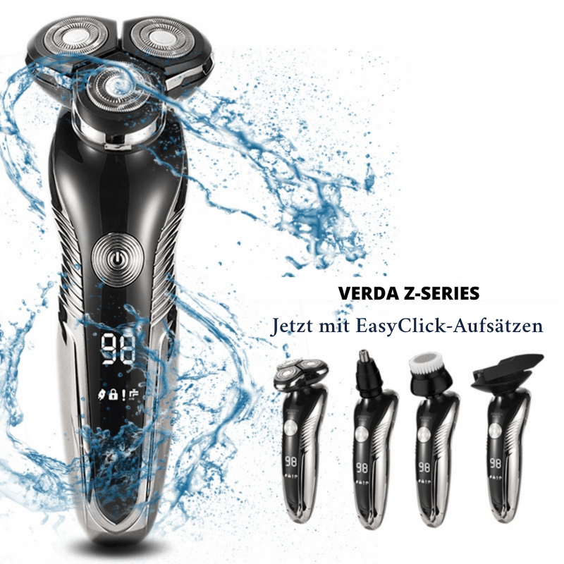 Ergonomisk elektrisk barbermaskin for komfortabel våt/tørr barbering