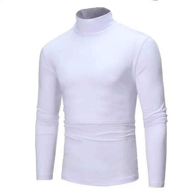Menns høyhalset slim fit vintertopp. Varm, langermet genser for stil og komfort.