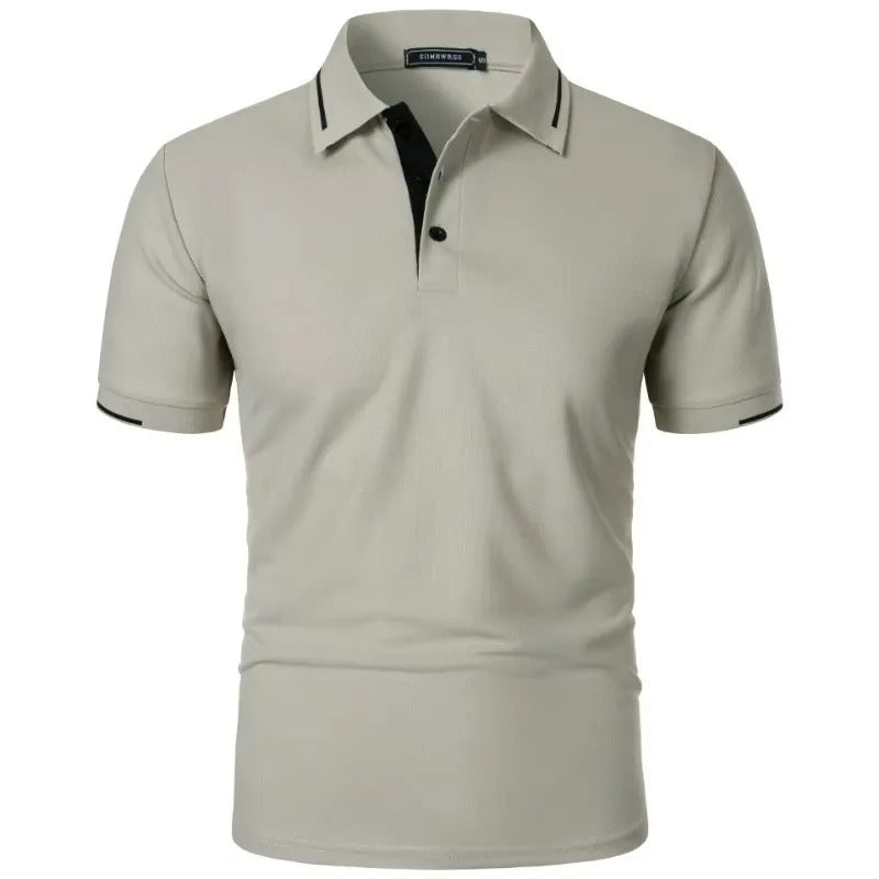Komfortabel menns polo, perfekt som fritidsskjorte med klassisk design. Ideell sommerklær.