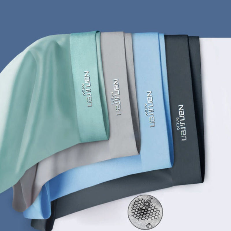 Detalj av stilren boksershorts for menn, med elastisk linning og moderne design.