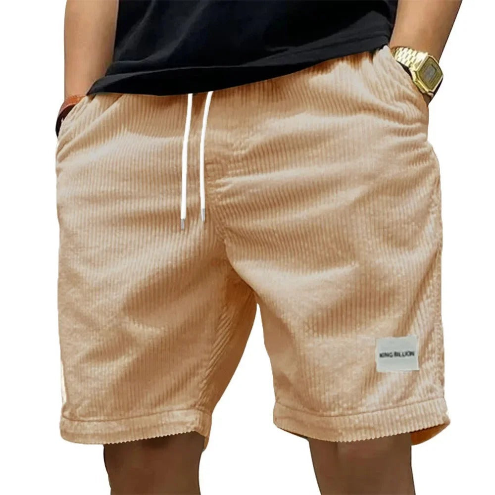 Komfortable menns retro shorts med funksjonelle lommer, mørkegrå. Optimal for sommer og avslappet stil.