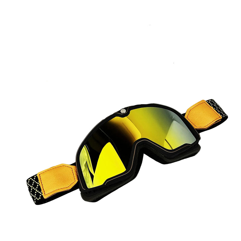Menns retro motorsykkelbriller med UV-beskyttelse. Perfekte vintage kjørebriller for herre.
