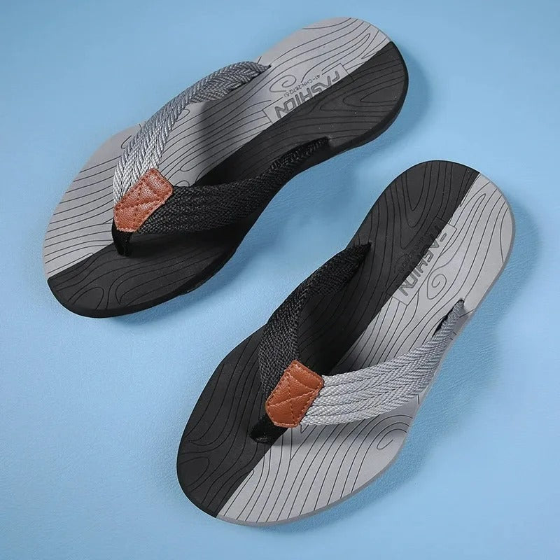 Enkle slip-on sandaler for menn, gir optimal komfort og grep for sommeraktiviteter.