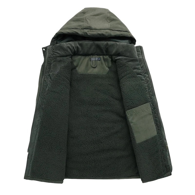 Casual menns parkas i militærstil, en varm og trendy jakke for vinterklær.