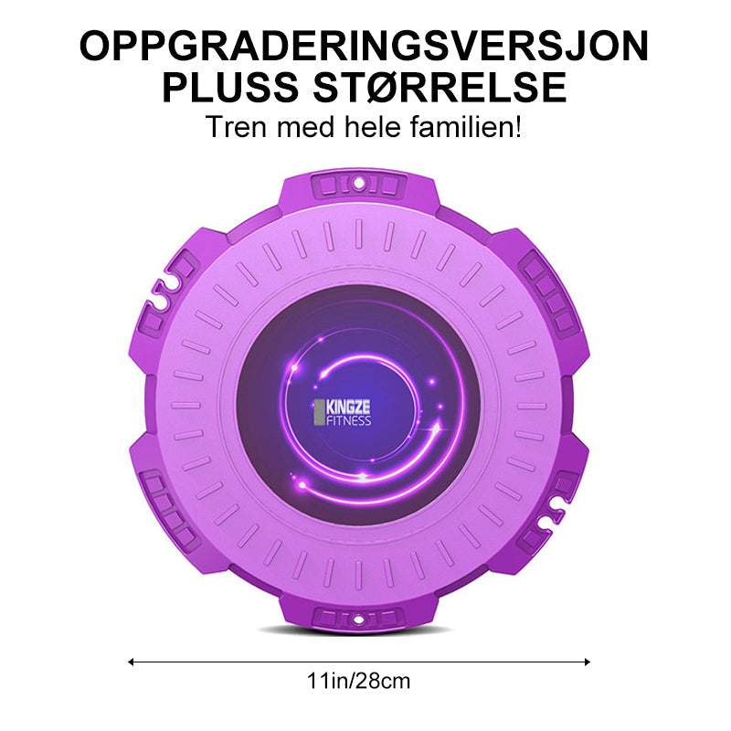 Midjemassasje vribrett, antiskli skive, trekktau, plast, 28 cm diameter, grønn og lilla fargealternativ, hjemmebruk.