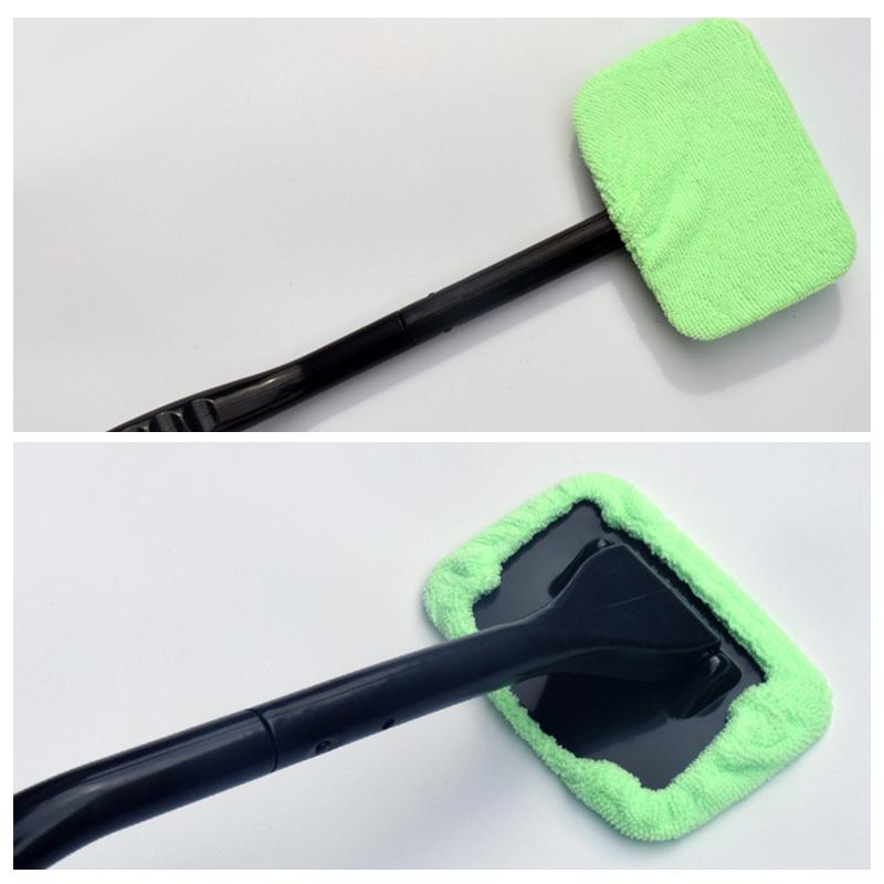 "Mikrofiber vindusrenser i grønn plast for effektiv bilvask, perfekt for innvendig og utvendig rengjøring."
