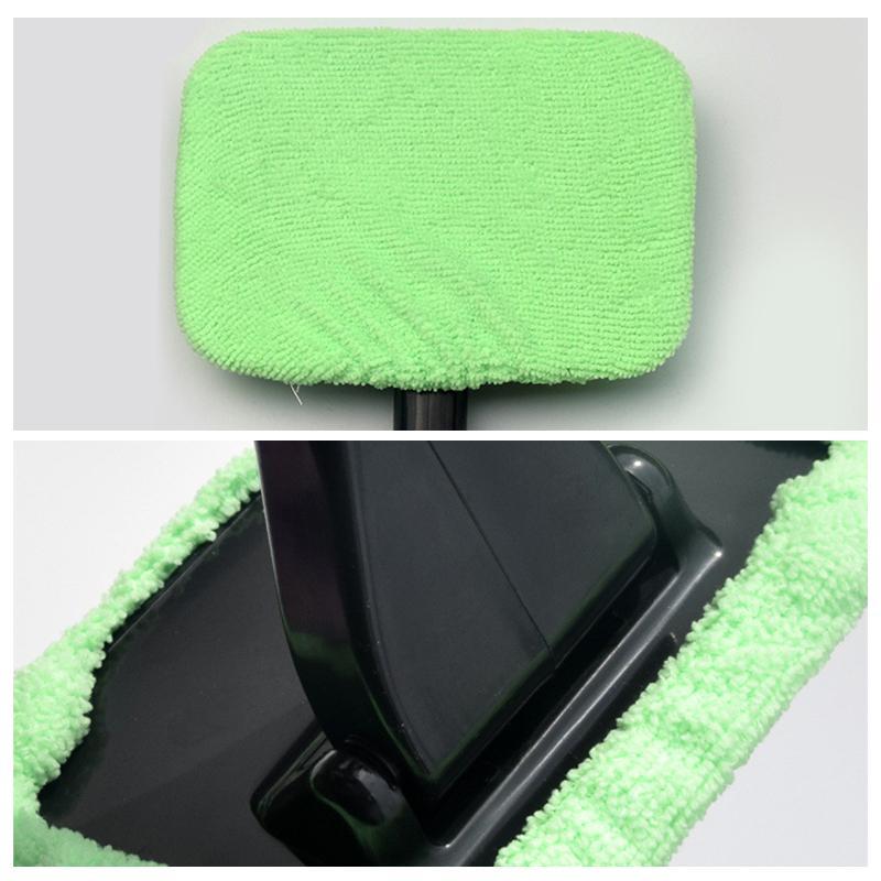 "Mikrofiber vindusrenser i grønn plast for effektiv bilvask, perfekt for innvendig og utvendig rengjøring."