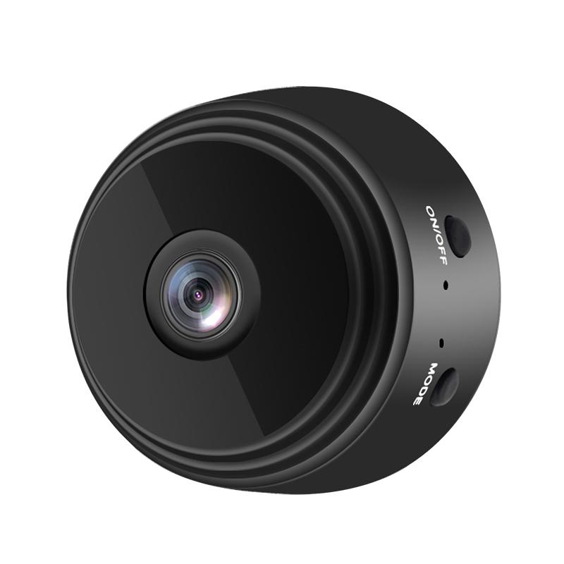 "Mini HD-kamera med 1080p oppløsning, WiFi, diskret svart design, magnetisk feste, perfekt for hjem eller kontor"