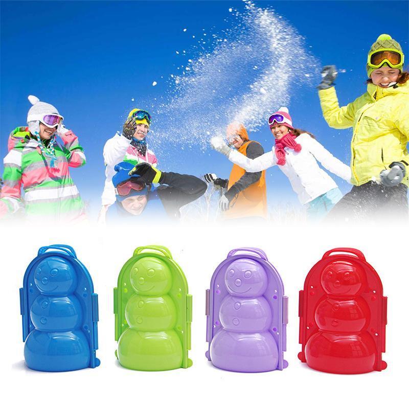 "Mini snømannform for barn, fargerik og lett design, perfekt for snøballer og lek, beskytter små hender mot kulde."