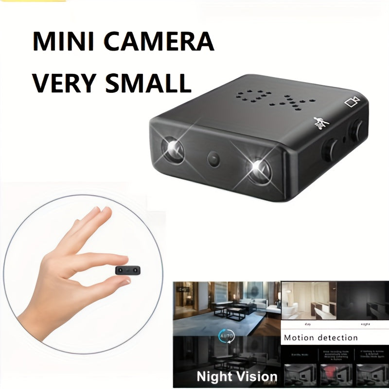 "MiniGuard Trådløst Kamera, kompakt design, Full HD, nattsyn, bevegelsesdeteksjon; perfekt for hjemmesikkerhet."