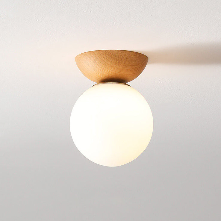 Elegant taklampe i tre design (valnøtt), minimalistisk japansk stil med justerbar LED belysning.