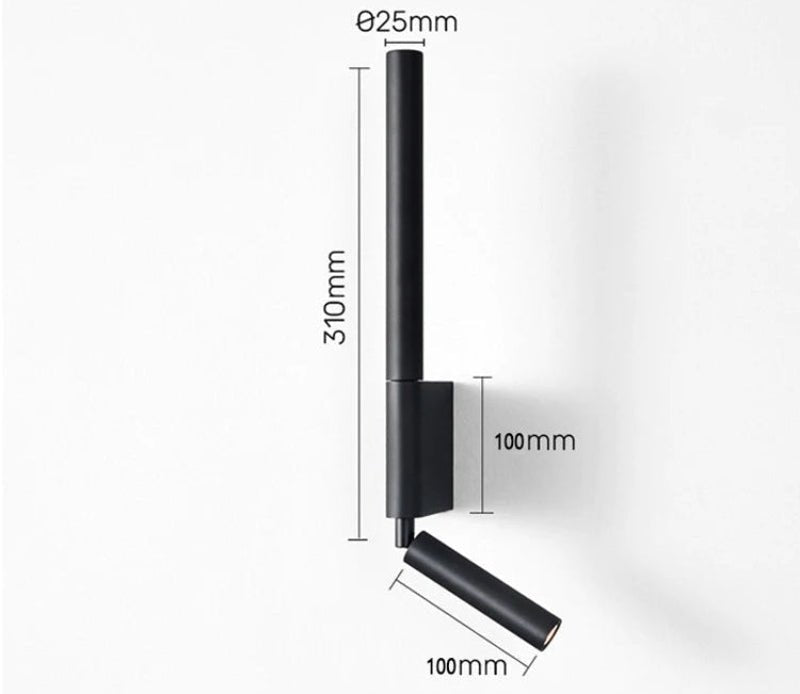 Energieffektiv LED vegglampe. Moderne minimalistisk design perfekt som innendørs hjemmebelysning og stemningslys.