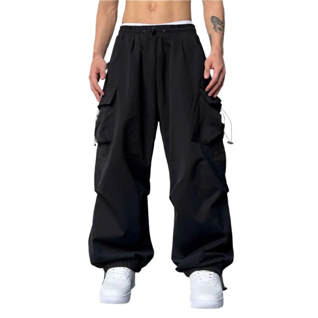 Moderne herre cargo joggers med justerbar midje, perfekt for optimal komfort og fritidsbruk.