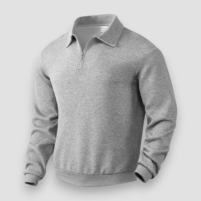 Ny herre pikétrøye med glidelås, perfekt for sporty fritid. Komfortabel og allsidig poloskjorte for sommer og hverdag.