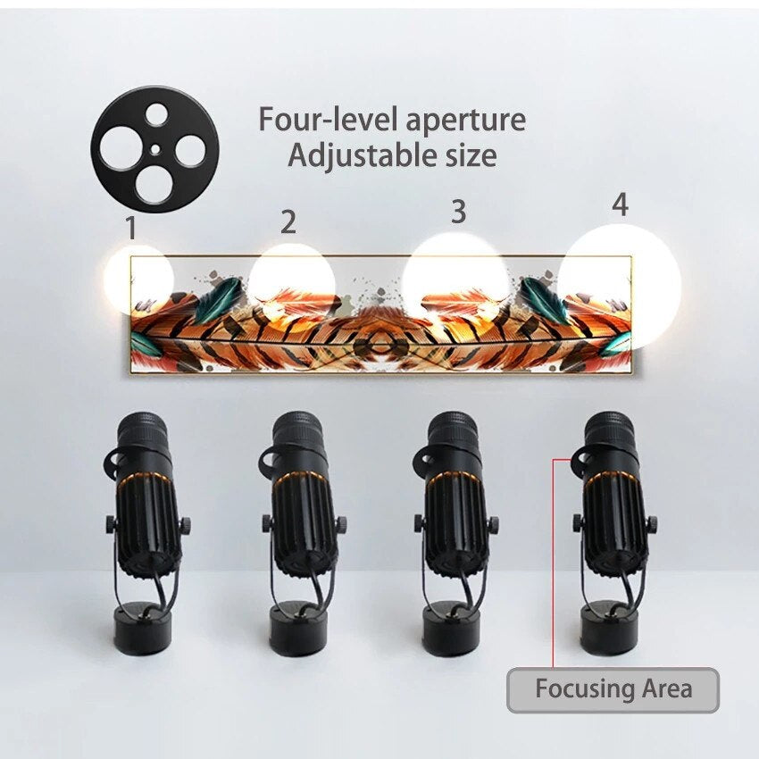 Justerbar LED-spotlight for innendørs belysning. Gir fokusert lys og er energieffektiv for moderne hjem.