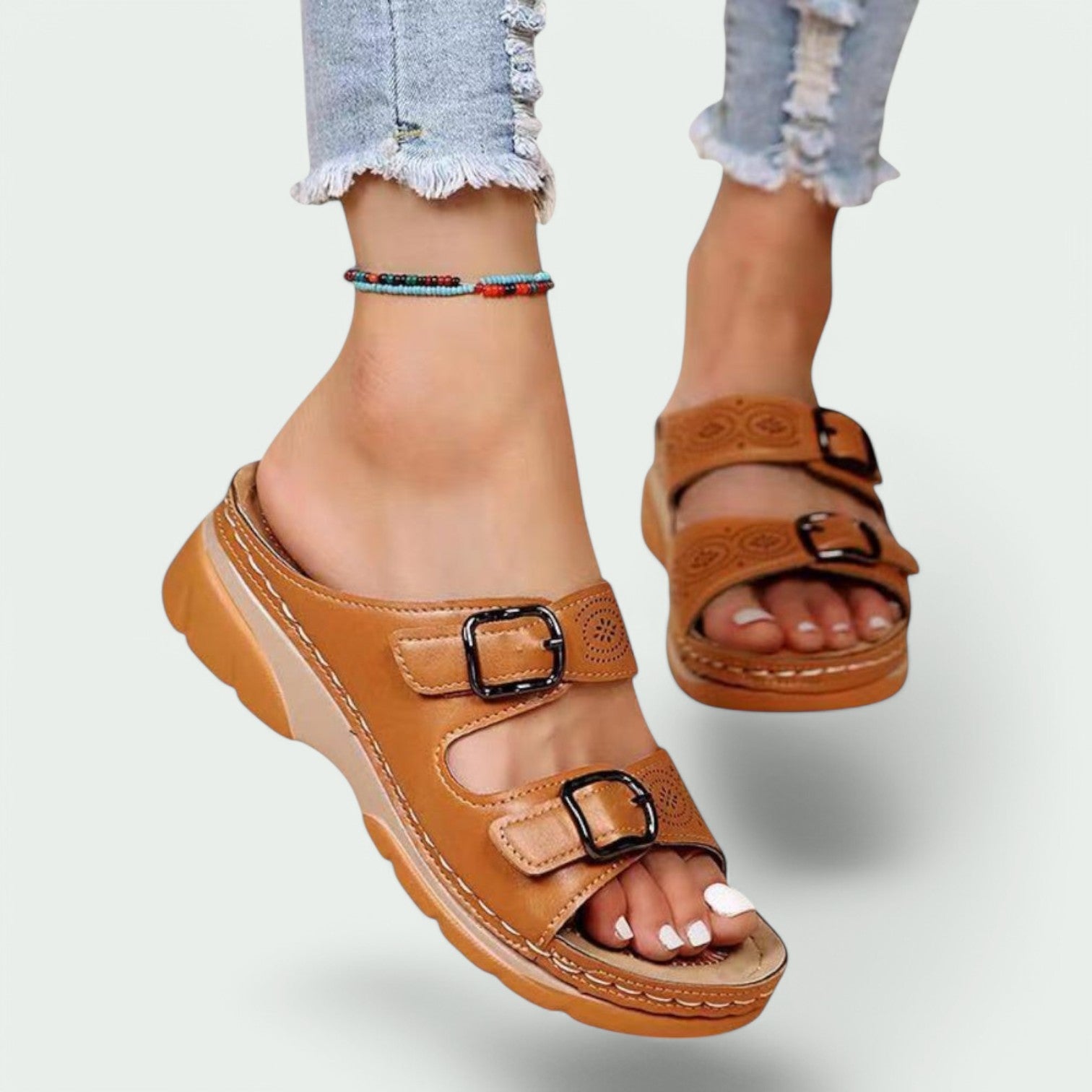 Stilige sommersandaler for kvinner, justerbare og komfortable, perfekte for moderne hverdagsbruk.