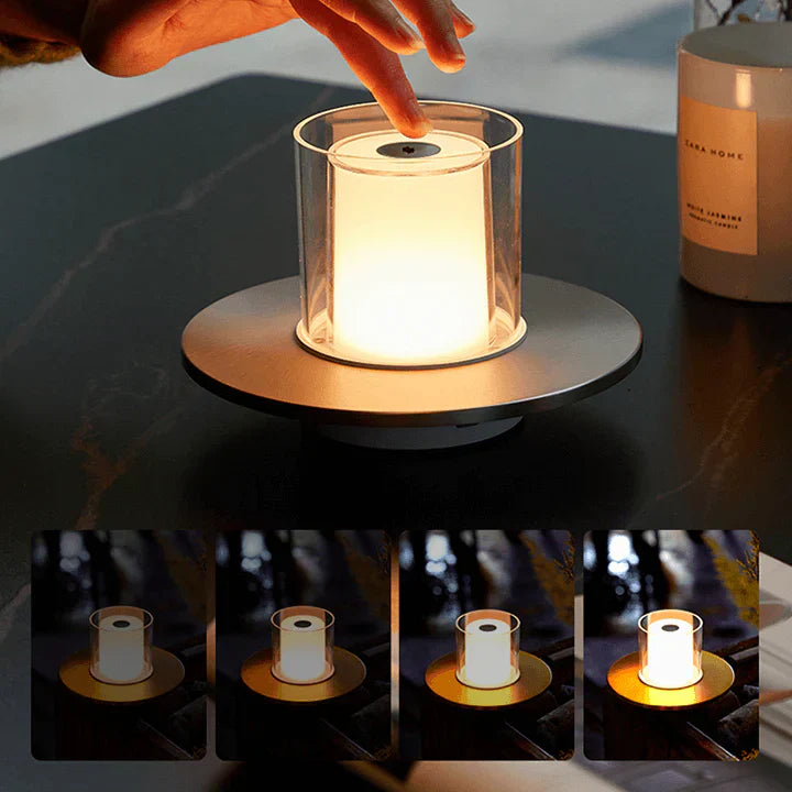 "Moderne LED-induksjonsstearinlys i elegant gullfarge, gir realistisk varm glød uten flammer. Perfekt for hjemmedekor."