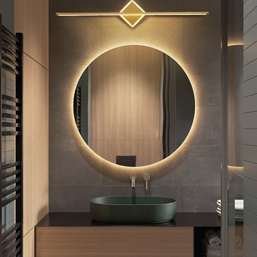 "Moderne LED vegglampe med rund og firkantet design, laget av metall og silikon, energieffektiv og stilfull."