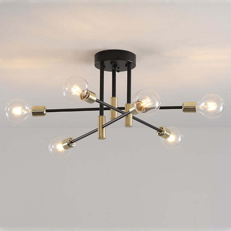 "Moderne lysekrone med glasskuler, elegant design, flere lysalternativer, naturlig lyseffekt, perfekt for stilig interiør."
