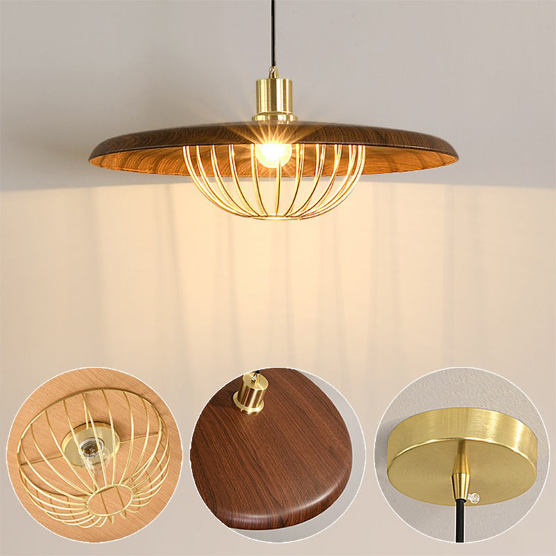 "Moderne pendellampe i imitasjon av trekorn med justerbar ledning og nordisk design, flere fargevarianter."