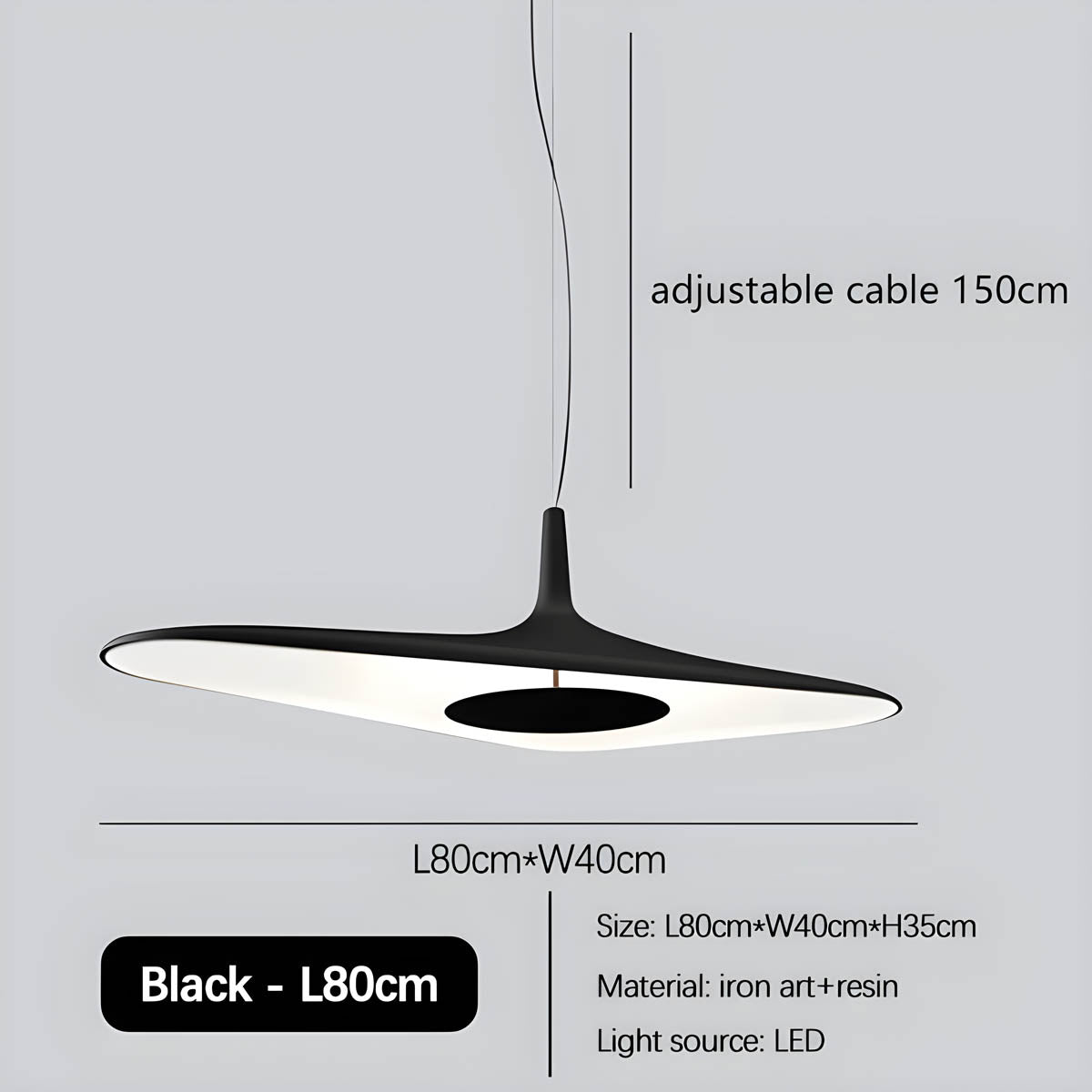 "Moderne TIPI pendellampe med unik design, slank form i hvit harpiks, perfekt for elegant innredning. Taklampe LED."