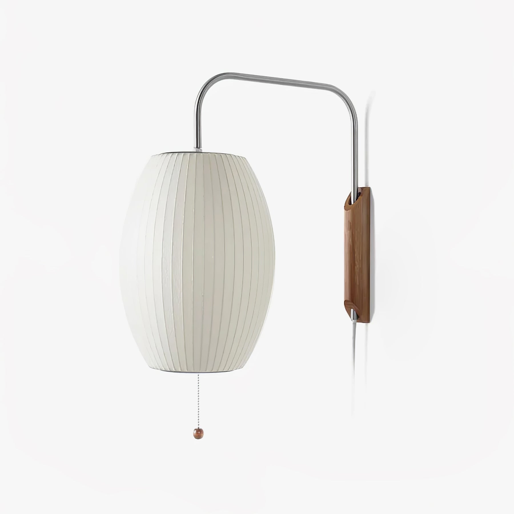Moderne vegglampe med elegant design, polymer og stål, diffust lys, perfekt for soverom og oppholdsrom.