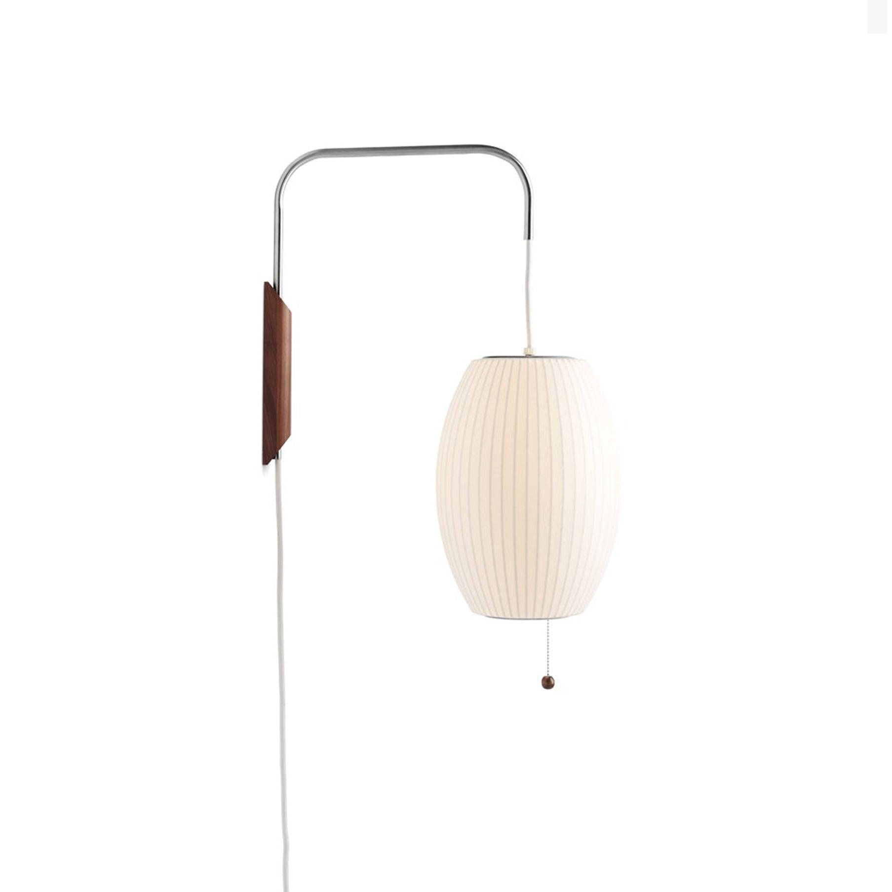 Moderne vegglampe med elegant design, polymer og stål, diffust lys, perfekt for soverom og oppholdsrom.