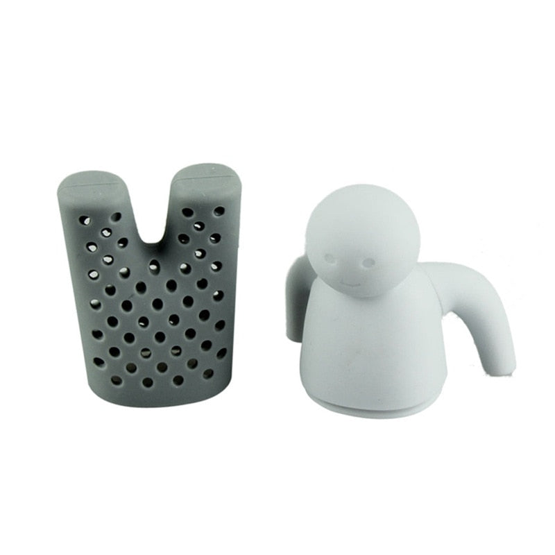 Ergonomisk Mr. Te-infuser i myk silikon; ideell for daglig bruk med løs te.