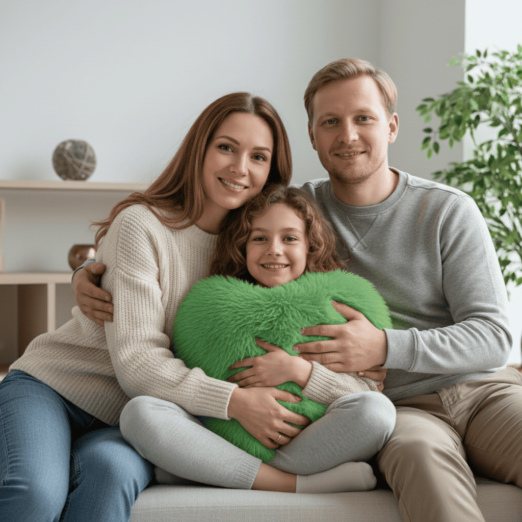 Elegant hjerteformet sofapute som forbedrer interiør og stueinnredning. Myk og stilig aksent for ethvert hjem.