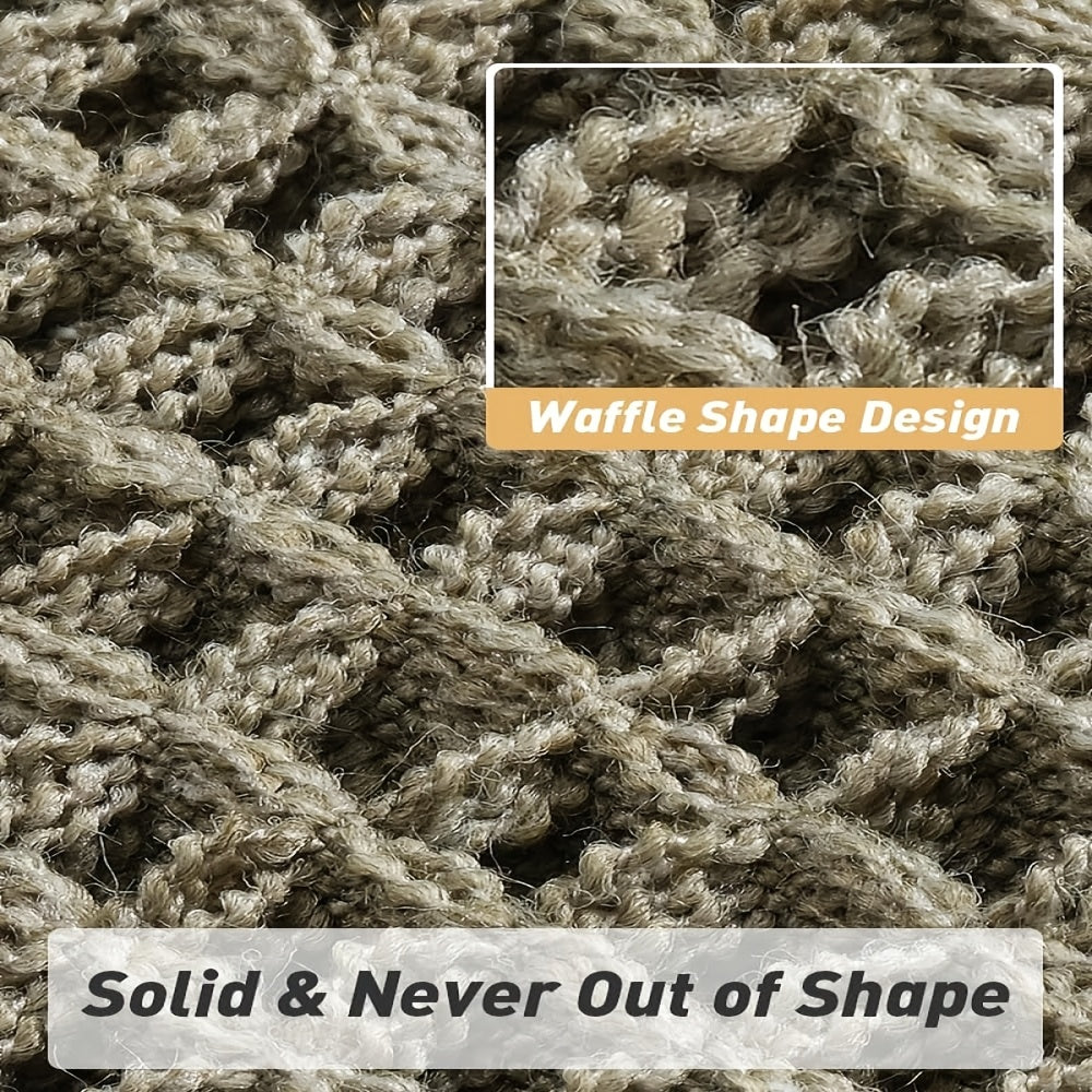 Moderne badematte med vaffeldesign for hjem og interiør. Sklisikker, myk og absorberende gulvmatte.