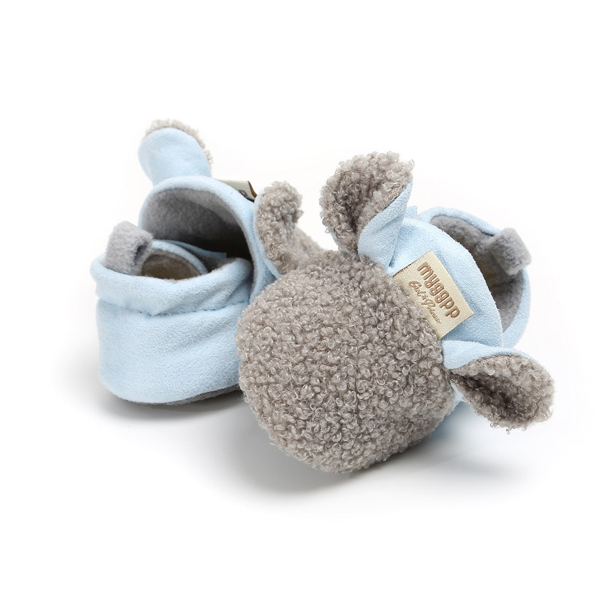 Babysko med søtt lammedesign i myk bomull, perfekt for babyens første steg, komfortabel passform