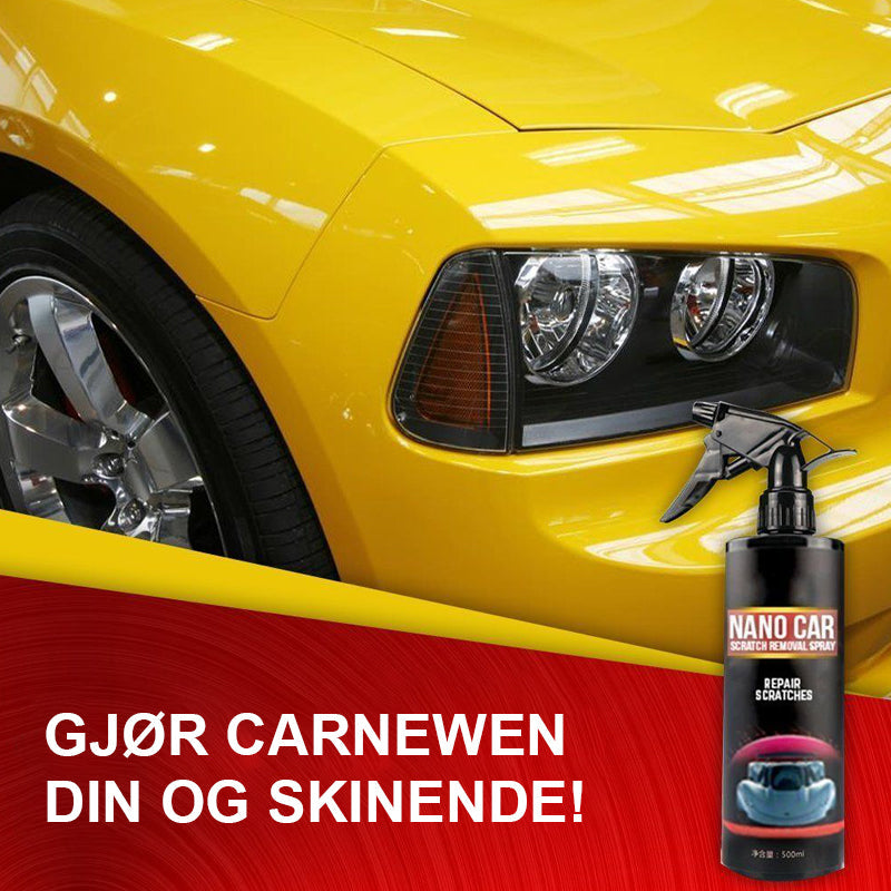 "Nano-spray for bilriper, reparer riper enkelt, brukervennlig flaske, blank finish, bilpleieinnovasjon, enkel påføring."