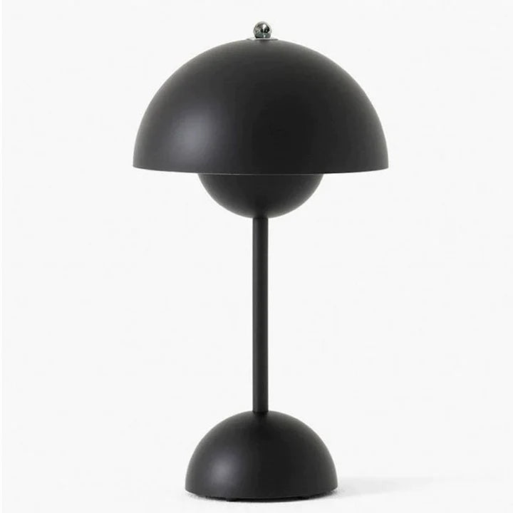 Skandinavisk inspirert bordlampe, hvit soppform, justerbar for moderne interiør