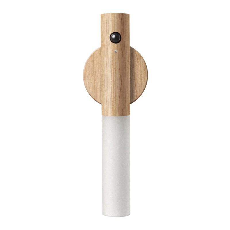 "Oppladbar LED nattlampe med bevegelsessensor, varmt lys, moderne design, 3 m rekkevidde, enkel installasjon"