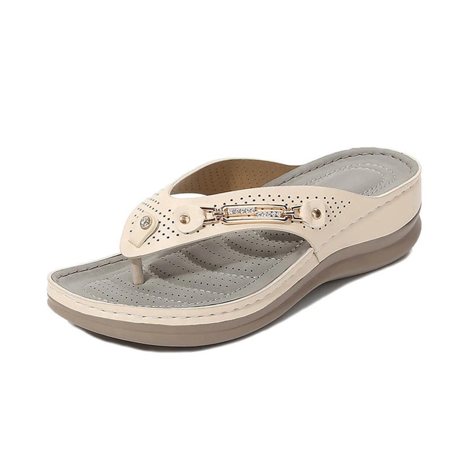 Ortopediske flipflopsandaler for kvinner med buestøtte. Ideelle for daglig komfort og sommerbruk.