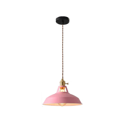 Innendørs pastell metall pendellampe, retrodesign taklampe for stuen.