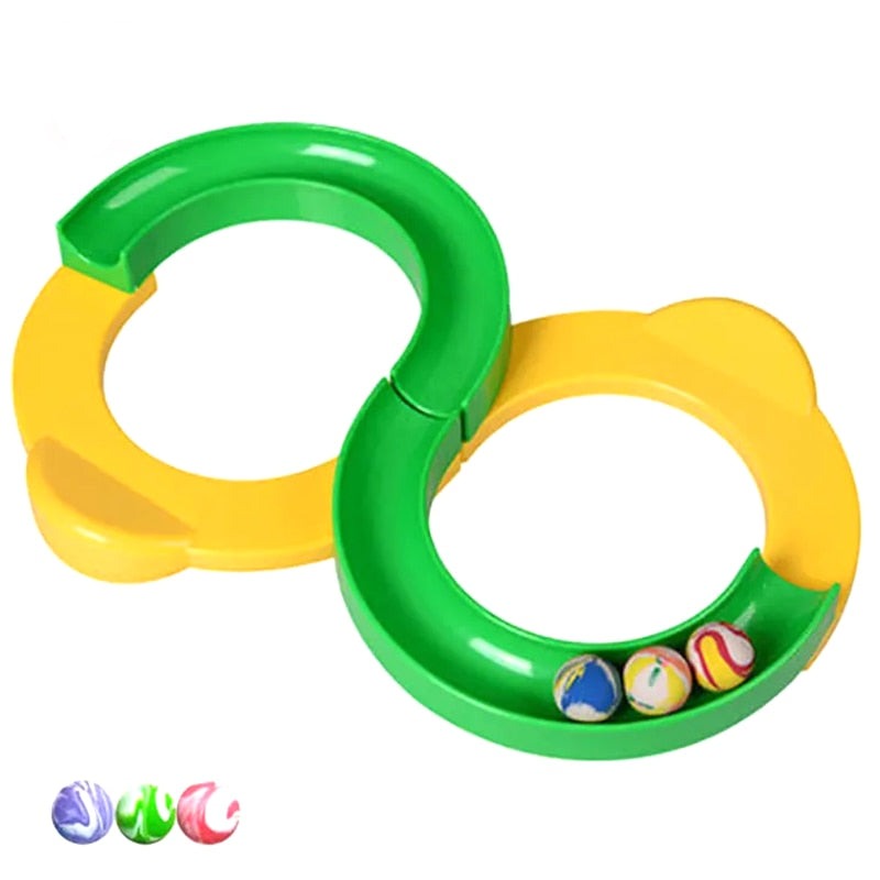 Pedagogisk baneballleke i fargerik ABS-plast for småbarn, stimulerer motorikk og koordinasjon hos barn.