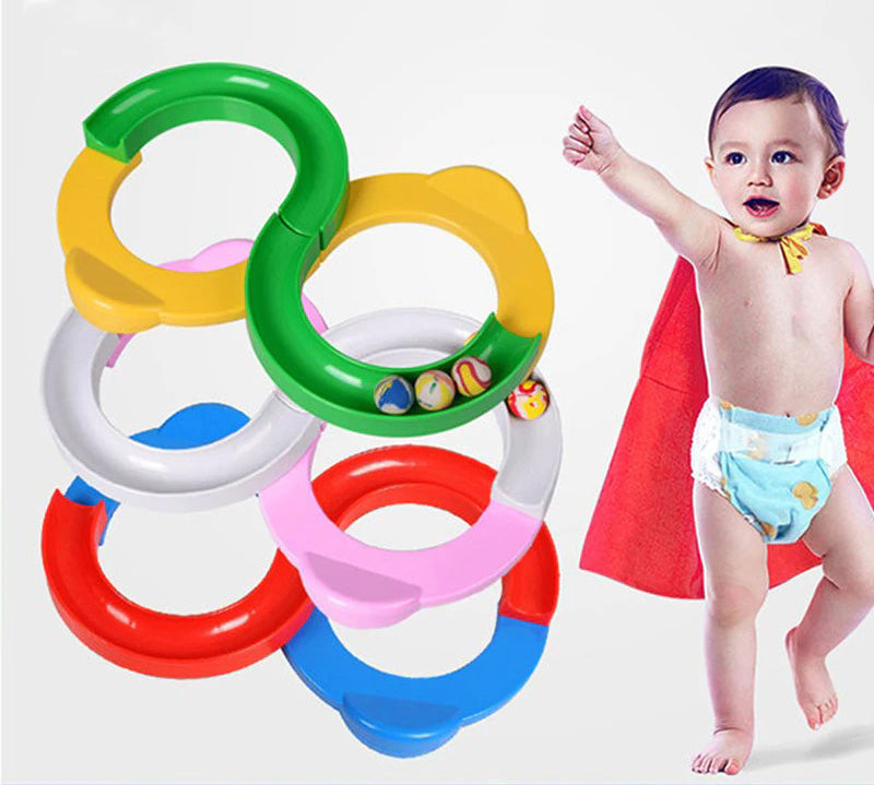 Detaljert bilde av baneballleke i solid ABS-plast, med fokus på pedagogiske elementer for barn.