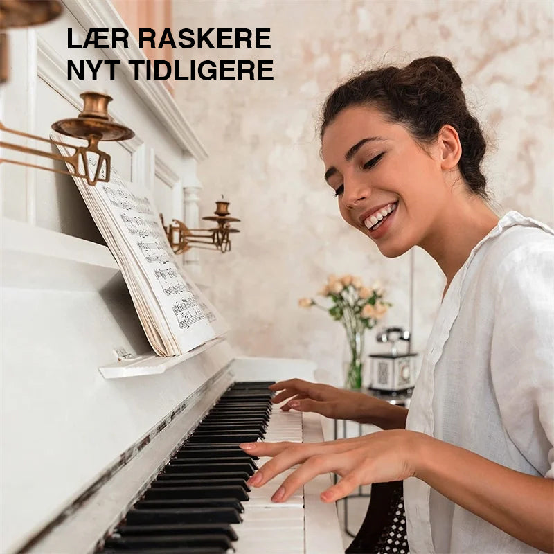 "Piano silikonetiketter for nybegynnere, fargerike avtakbare noteskilt som viser diskant- og bassstaver tydelig."