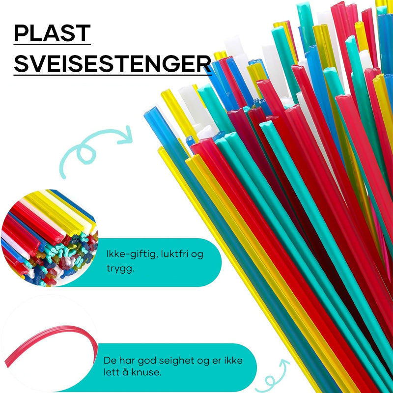 "PP støtfanger plast sveisestang i hvit farge, robust design, høy styrke og kjemisk motstand for profesjonell bruk."