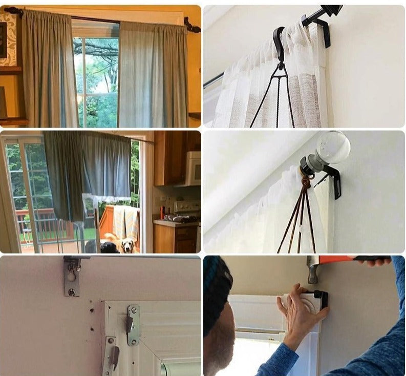 Ingen boring nødvendig! Smarte braketter for gardinstang sikrer skadefri montering og fleksibel vindusdekor.