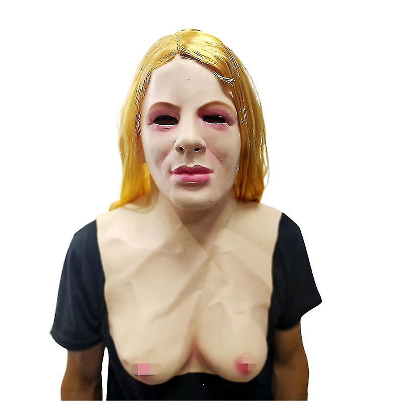 Realistisk lateksmaske i gammel mann stil for Halloween med autentiske ansiktstrekk, miljøvennlig og elastisk materiale.