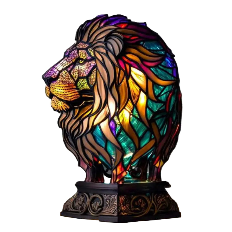 Retro 3D dyrebordlampe i flerfarget design. Unik dekorlampe som skaper stemningslys i hjemmet.