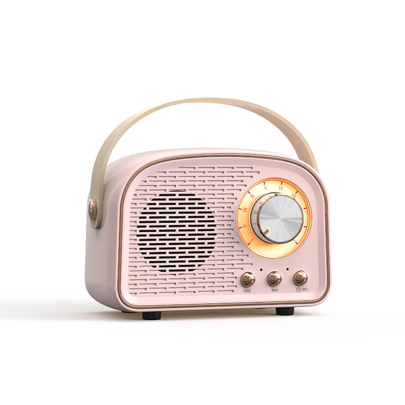 Vintage design Bluetooth-høyttaler, enkel å transportere for trådløs musikk nytelse hvor som helst.