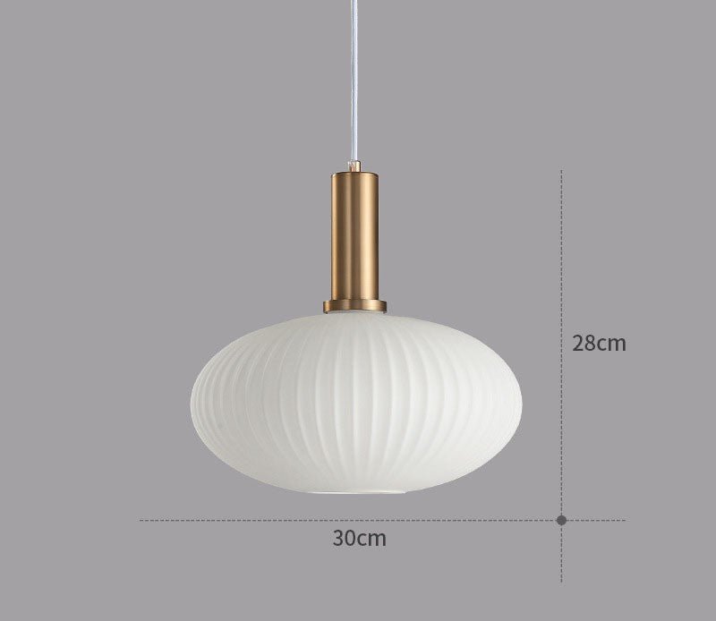 LED-kompatibel retro glass pendellampe, energieffektiv og dekorativ designlampe.