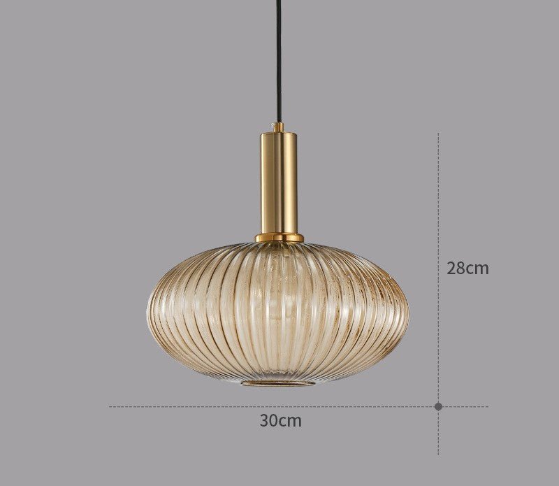 Allsidig retro glass pendellampe, passer i stue, spisestue, kjøkken eller gang.