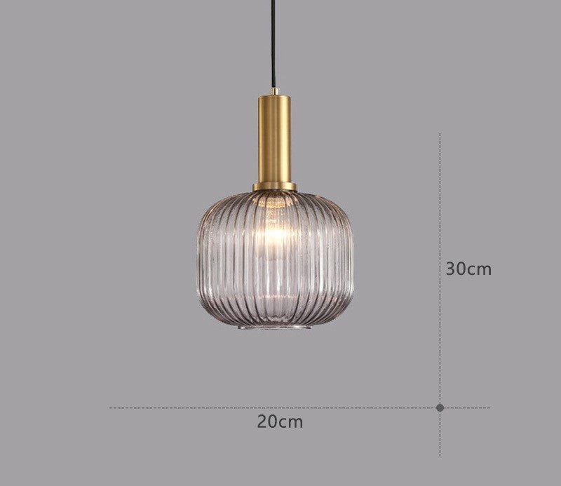 Unik retro glass pendellampe, med en organisk form som forsterker vintage stilen.