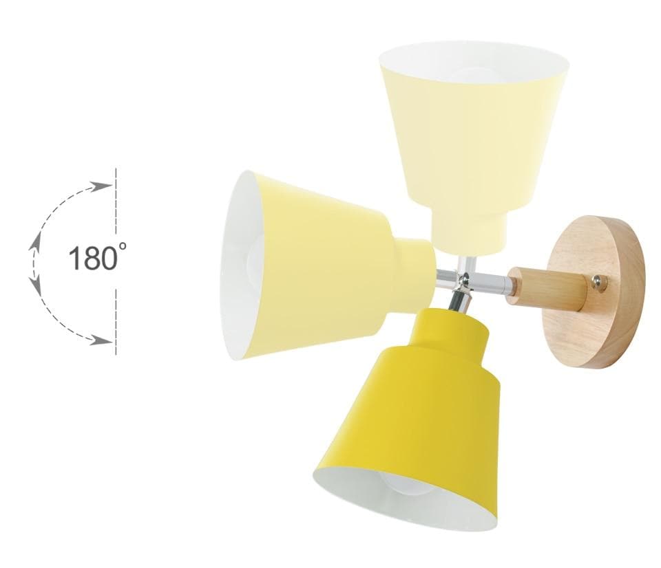 Stilren vegglampe som forbedrer hjemmeinnredning. Roterbar og justerbar med trekkkjedebryter for innendørs bruk.