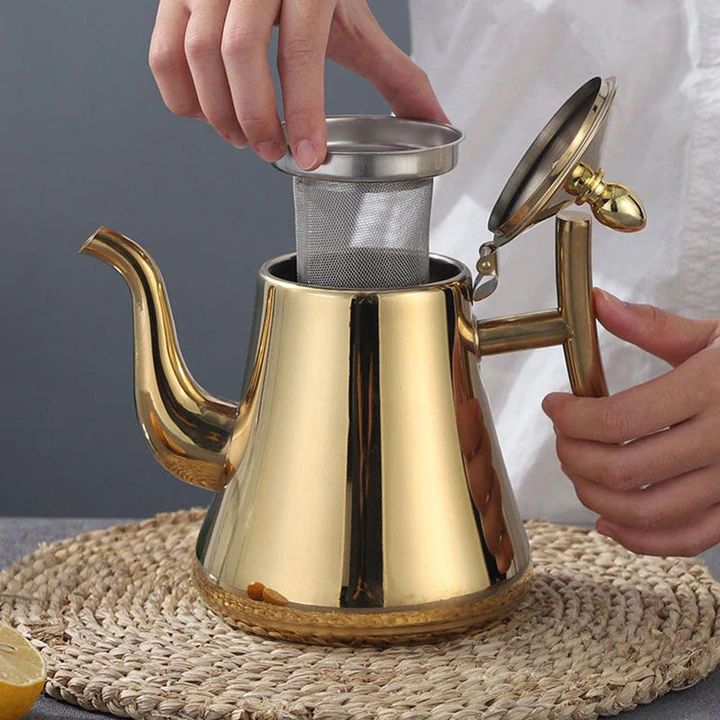 Allsidig 1L/1.5L induksjonskjele med integrert filter. Utmerket for vannkoking, te og generell matlaging.