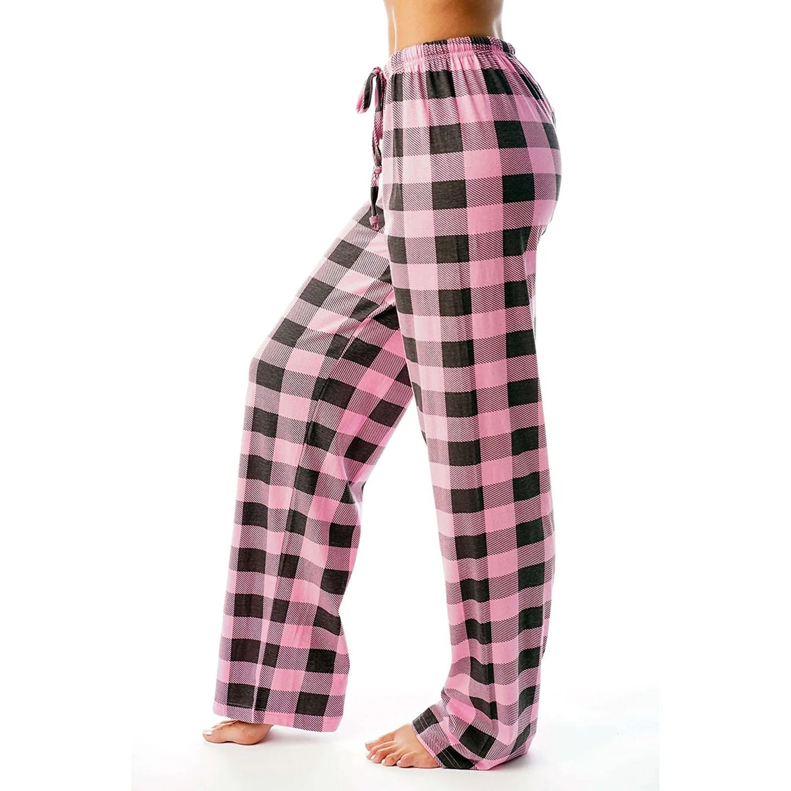 Løse pyjamasbukser for kvinner i rutete design, gir ultimat komfort og avslapning for hverdagsbruk.
